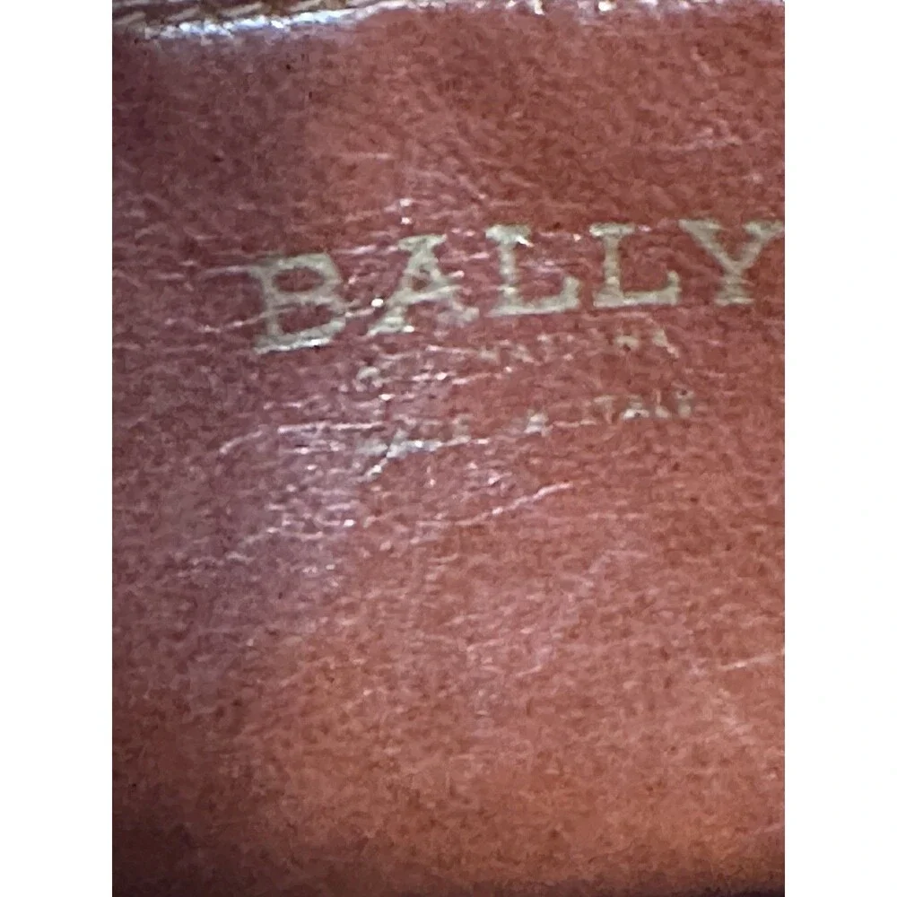 Bally Vintage Embossed B Canvas Tote with Leather Trim - Made in Italy - Picture 13 of 16